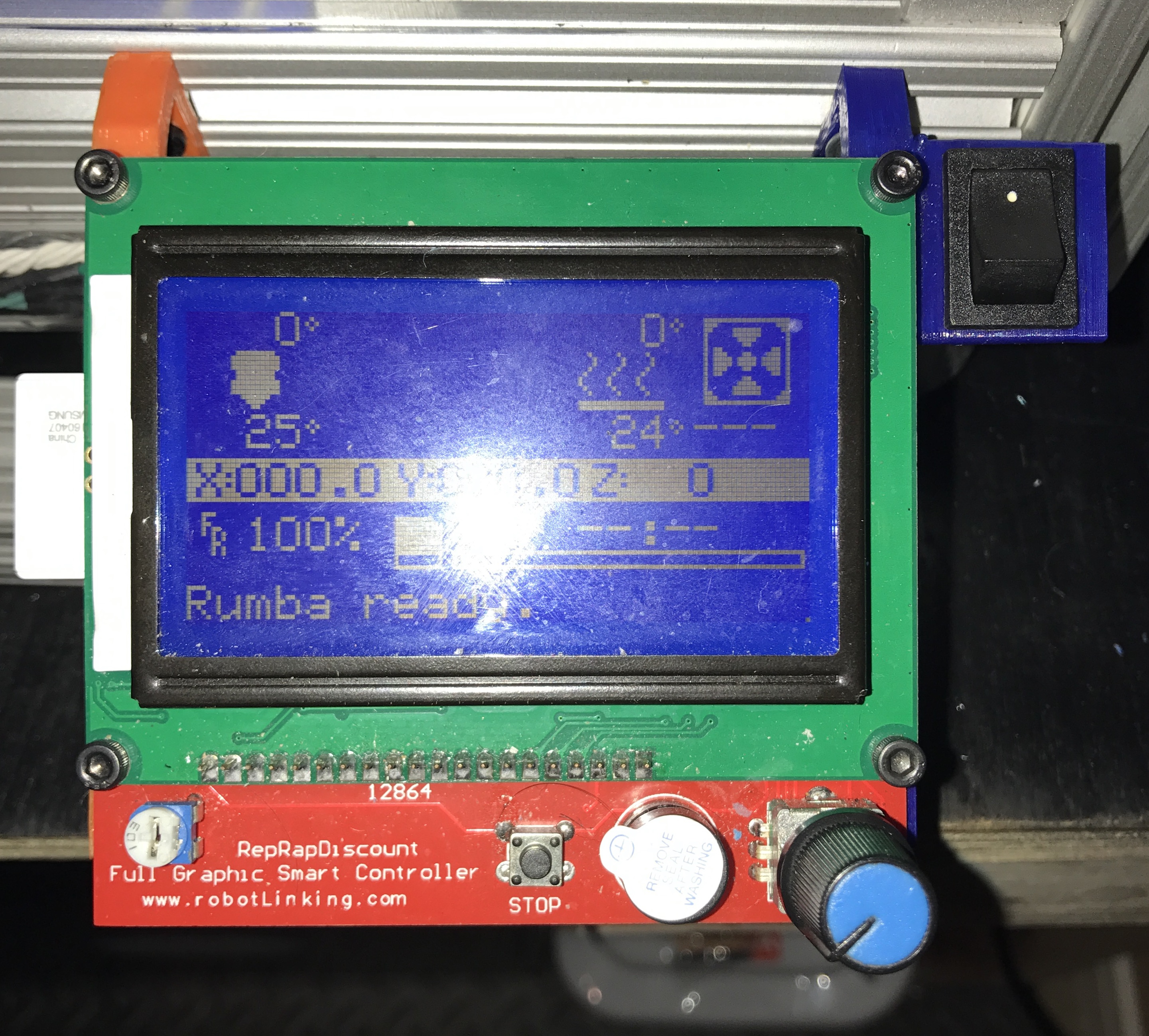reprap 3d printer lcd mount