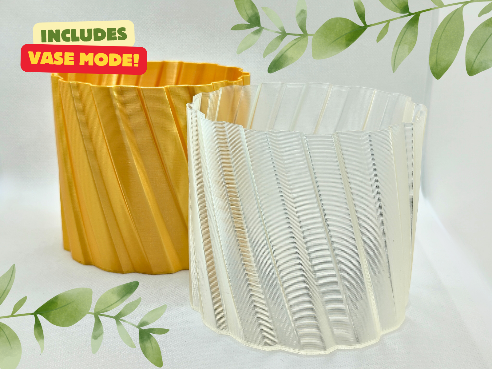 Knurly Planter Vase - Normal and vase mode included