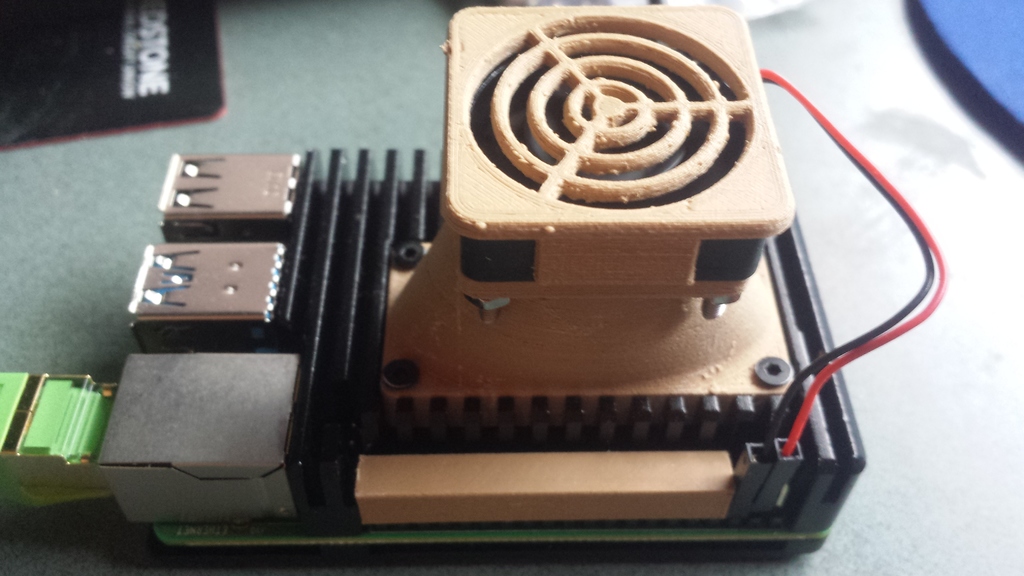 30mm fan guard and GPIO cover for Pi 4b