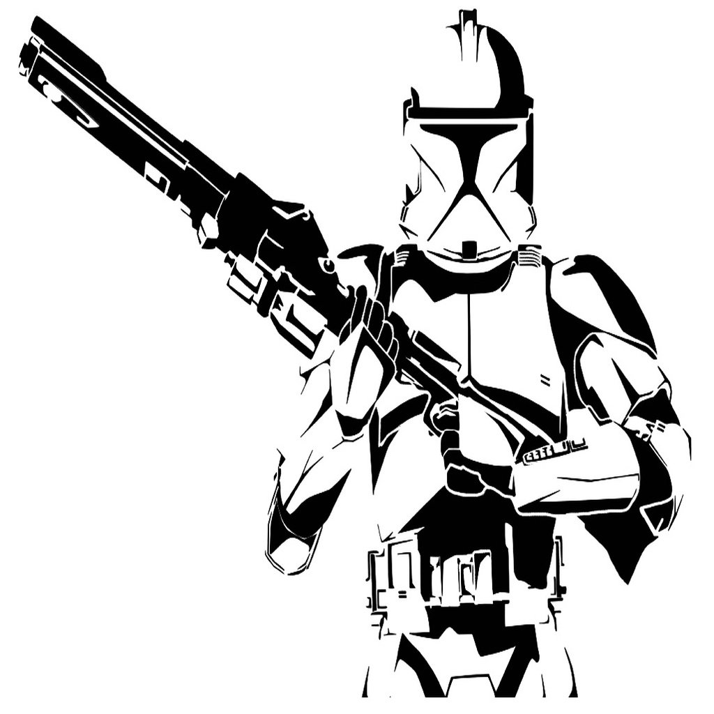 Clone trooper stencil