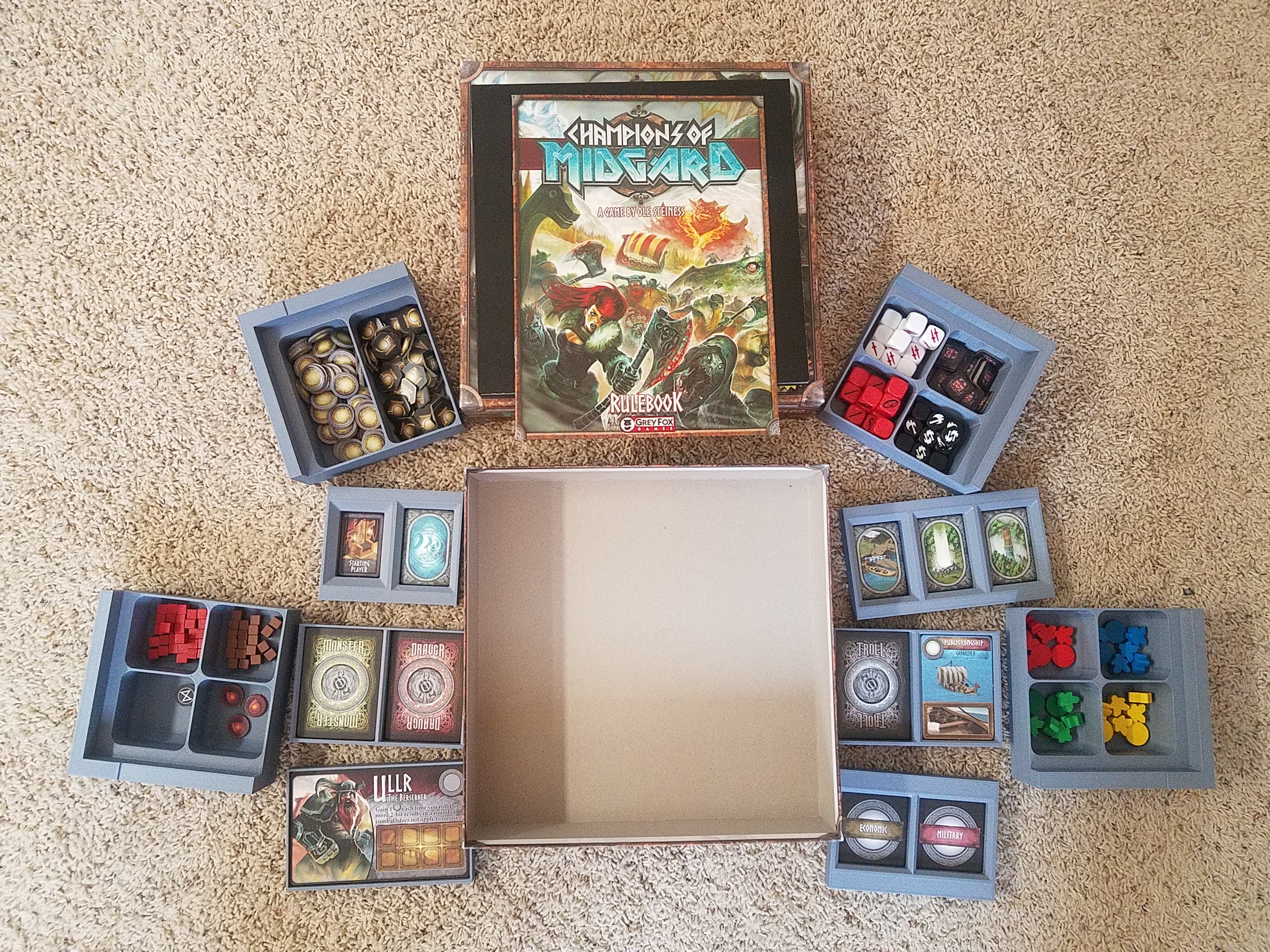 Champions of Midgard game box organizer