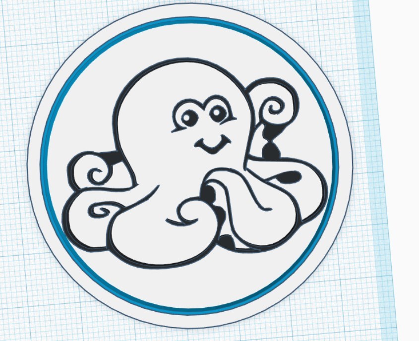 Cute Octopus Modular Logo Insert