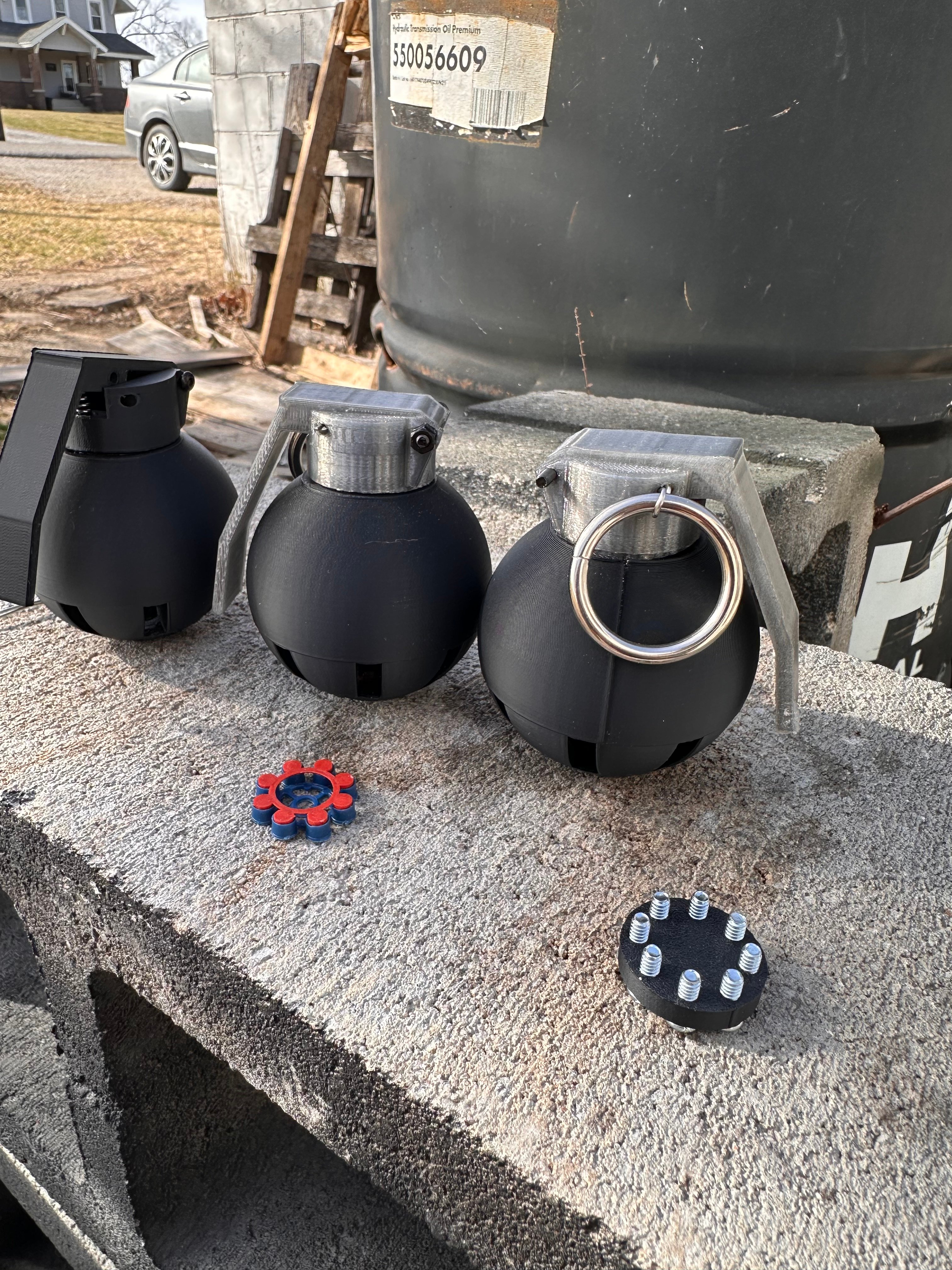 Airsoft ring cap impact grenade
