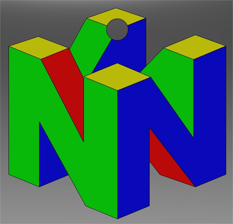 Nintendo 64 logo keychain