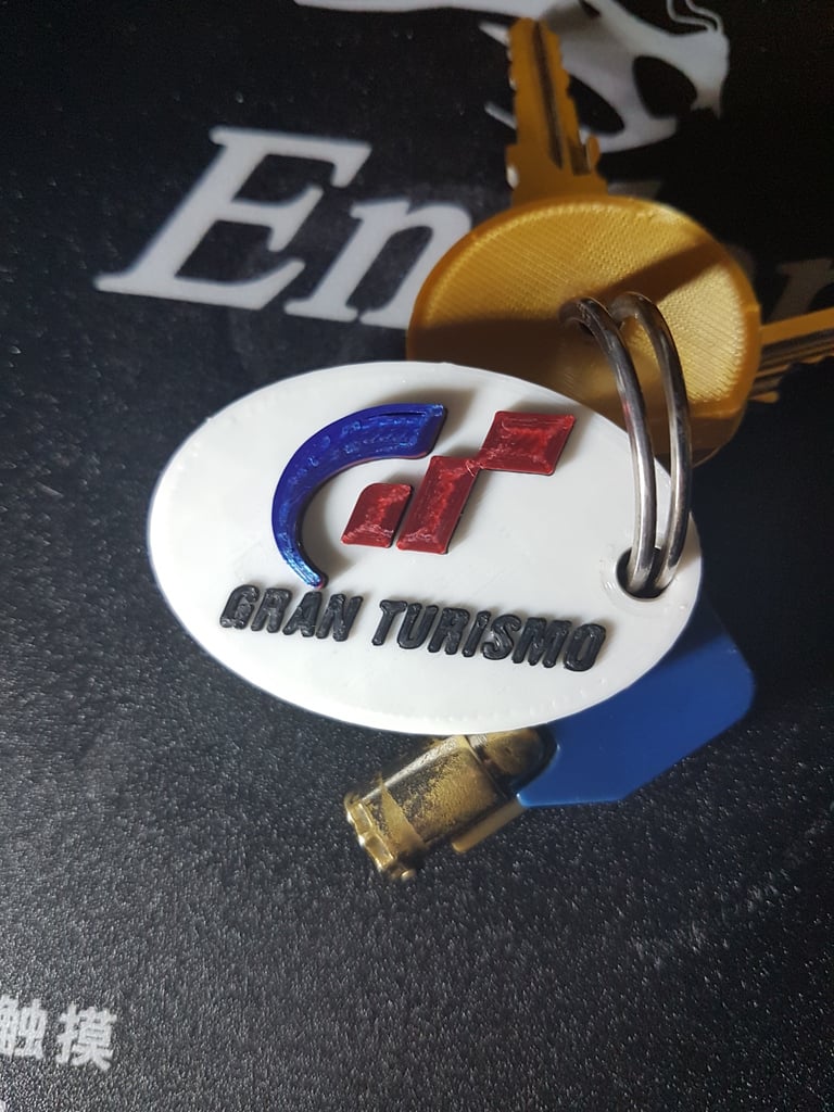 Gran Turismo Multicolor Keychain (printable with normal 3d printers)