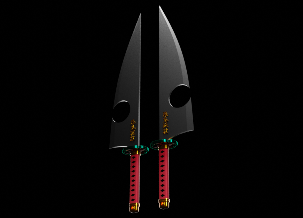 Uzui Tengen Swords Demon Slayer nichirin blades katana