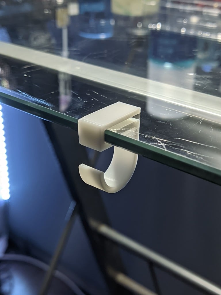 Under desk cable holder / organizer (for 5mm glass desk)