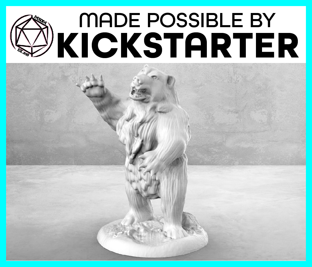 Image of Bear - Action Pose - Tabletop Miniature