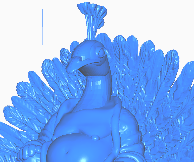 Peacock Peafowl Buddha w/Tail (Animal Collection)