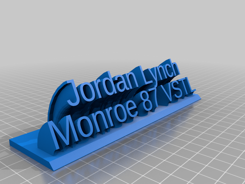 Jordan 3D Name Plate