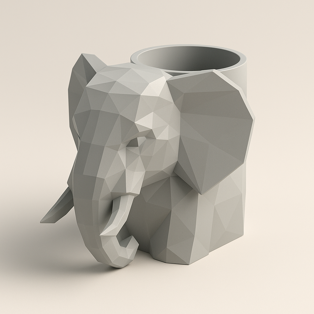 Elephant Bust Pen Holder