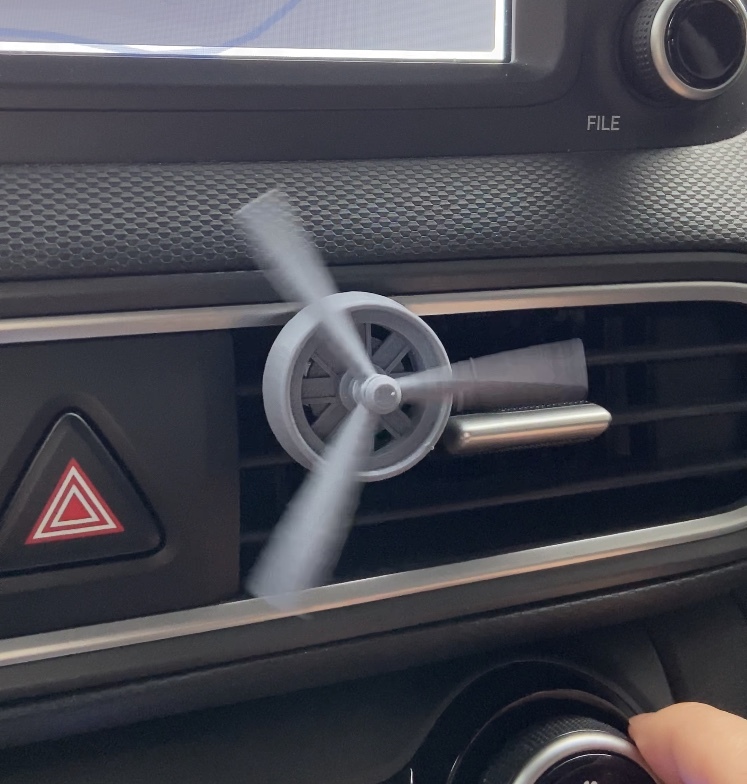 (Edited to assemble easy) Dashboard propeller for car air vent 