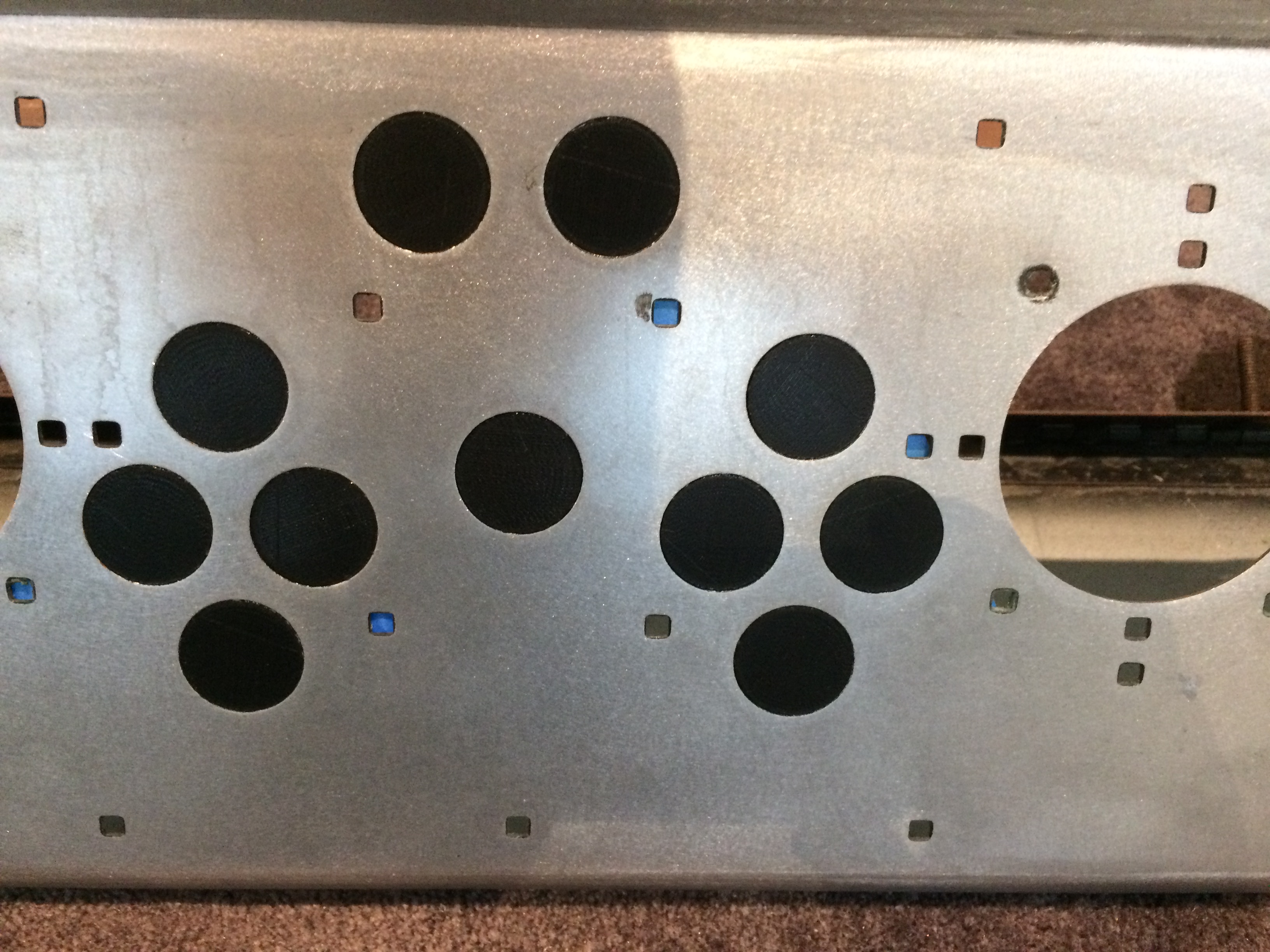Arcade metal control panel button fillers