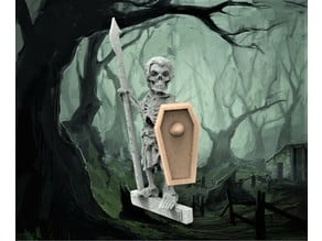 Undead Coffin Lid Shield - 28mm Miniature Scale