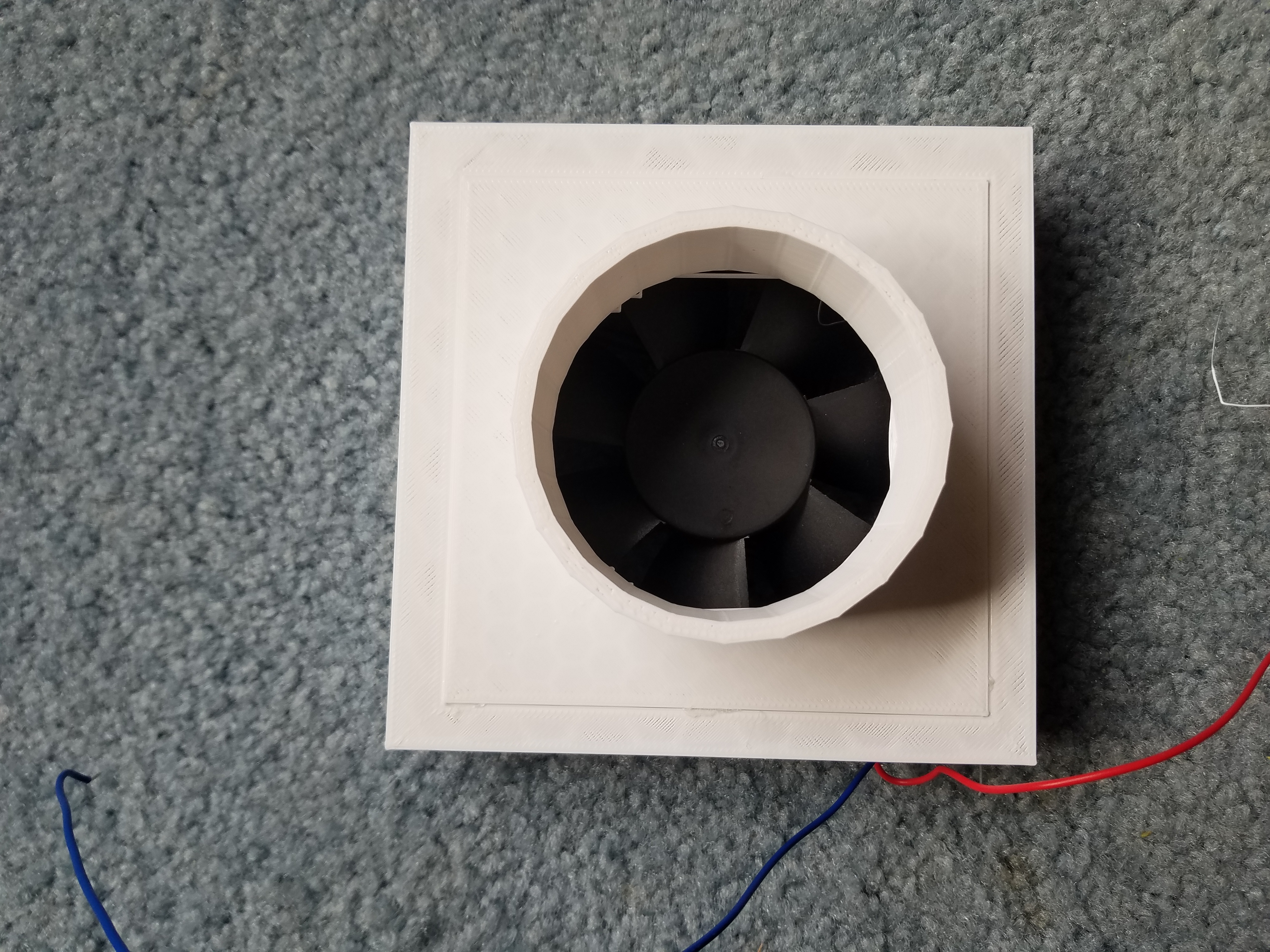 Cat litter box fan and ducting system