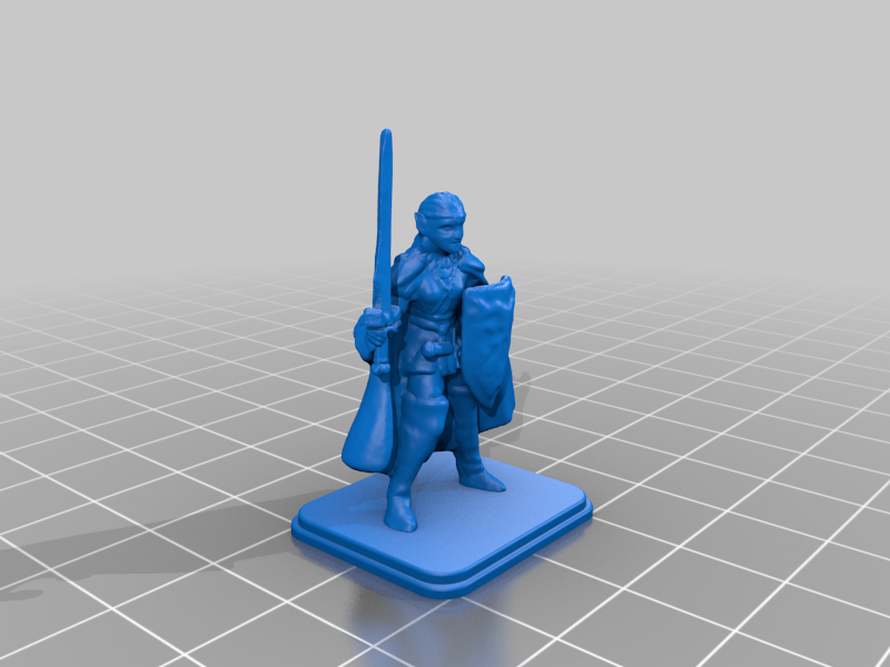 HeroQuest Female Elf Shield Long Sword
