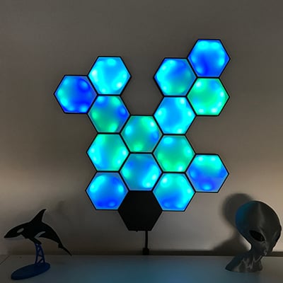 Hexagon LED wall lamp