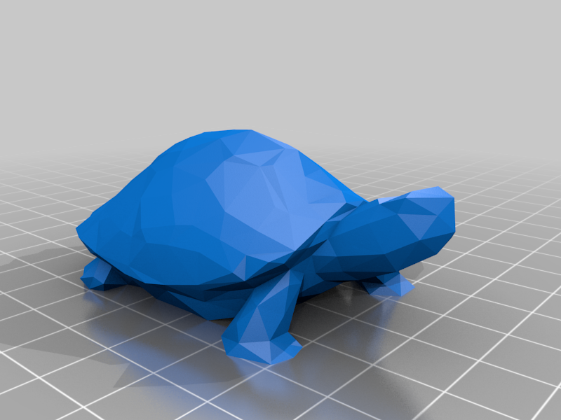 Low Poly Turtle No Supports