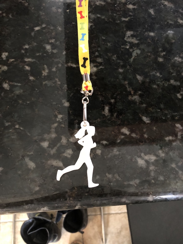 Running girl key chain