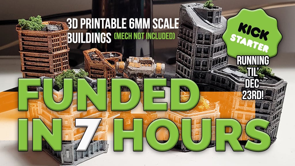 6mm Scale 1:285 Futuristic Buildings