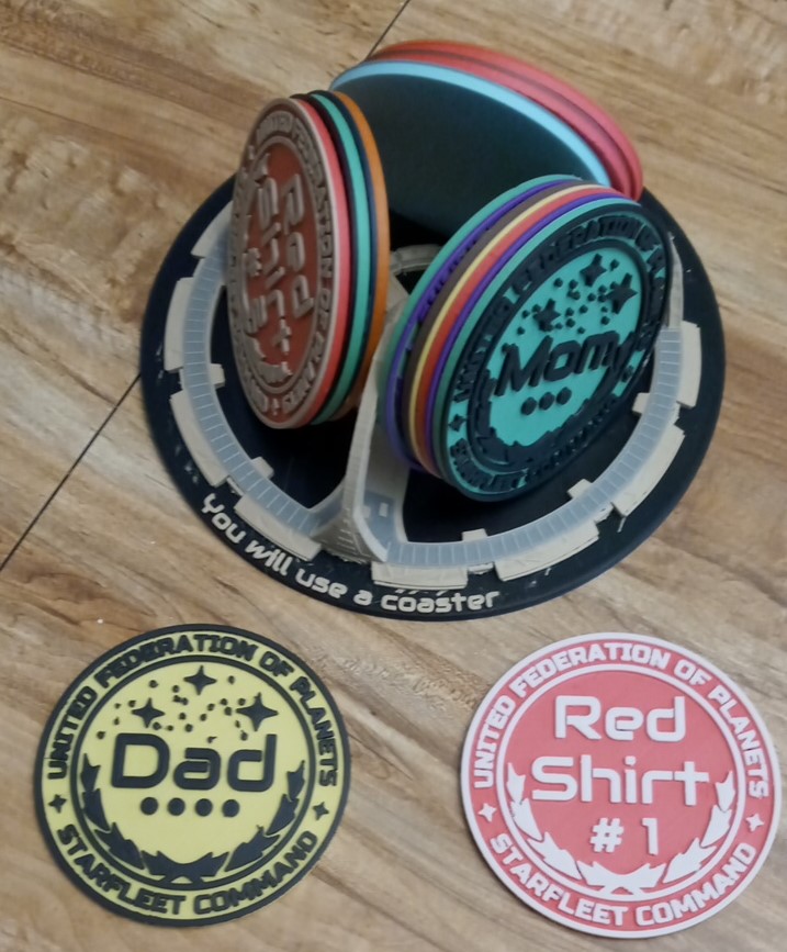 Star Trek named (customizable) coaster set