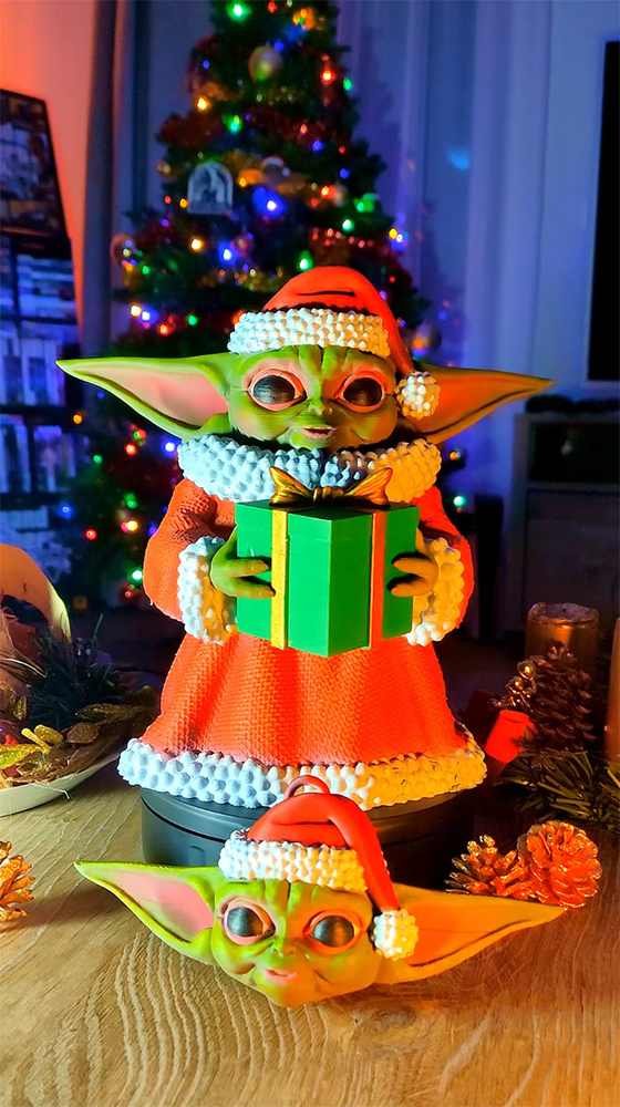 Christmas Baby Yoda - Free Christmas Decoration for 3D Printing