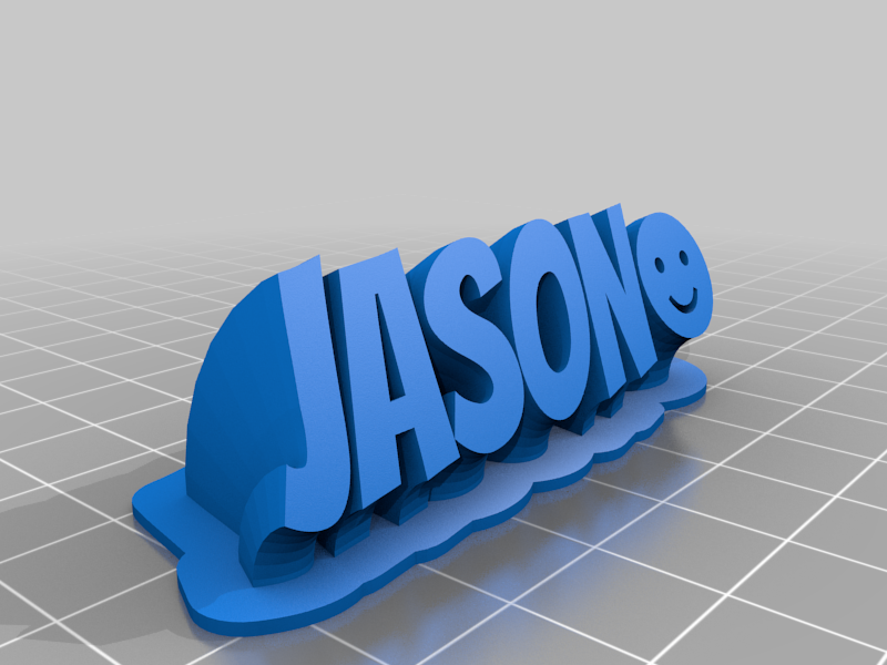 My Customized Sweeping 2-line name plate (JASON)