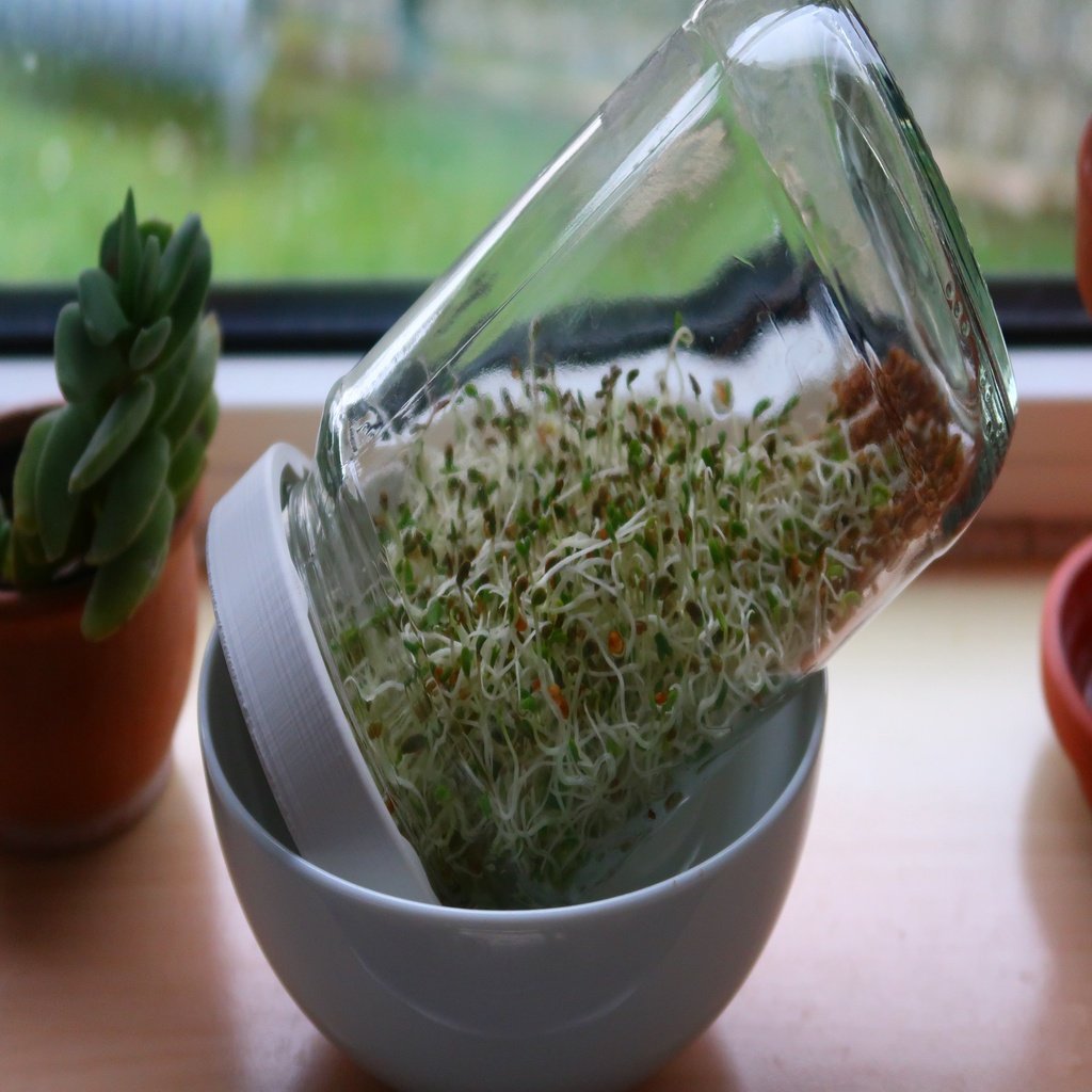 Strong sprout jar lid and stand
