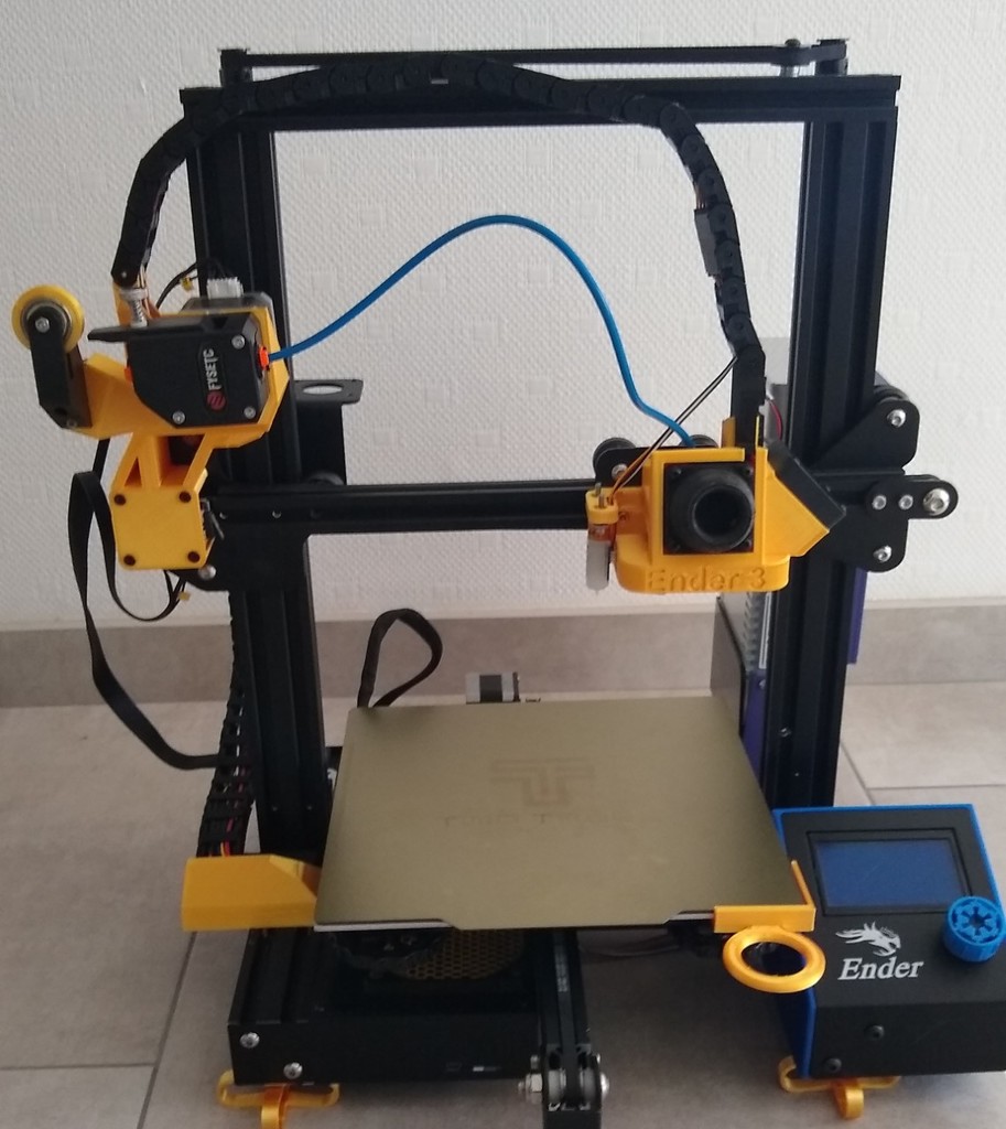 BMG extruder position in front of the printer