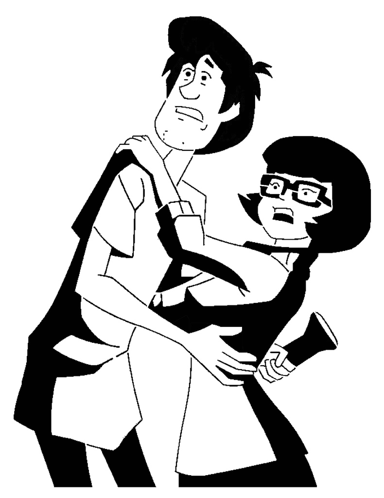 Shaggy and Velma stencil