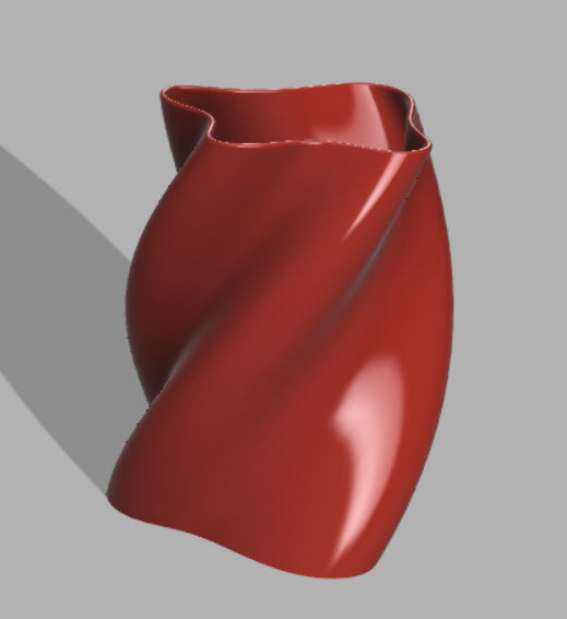 Organic Twisted Tapered Vase