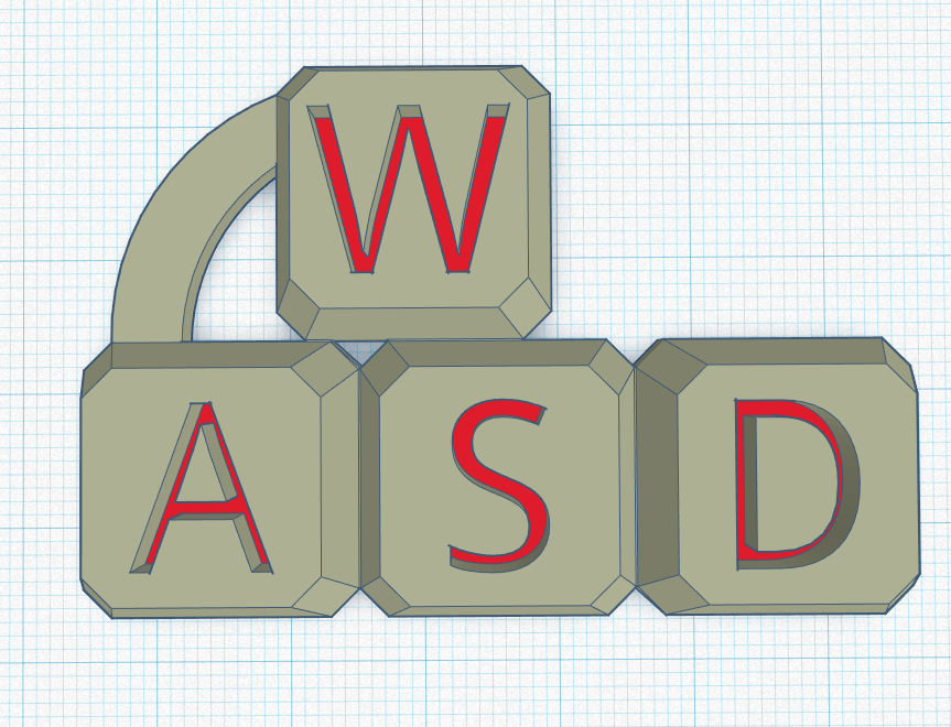 WASD Keychain / Keyring