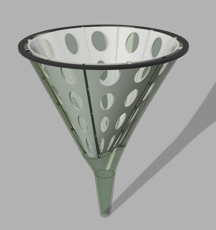 Filter funnel - adapted for coffee filters