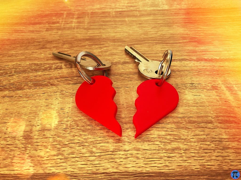 Love heart keychain | a half for you, a half for him/her