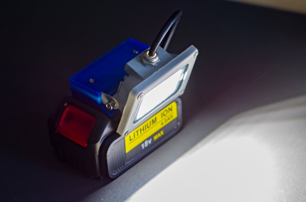Flood Light Adaptor For Dewalt Batteries