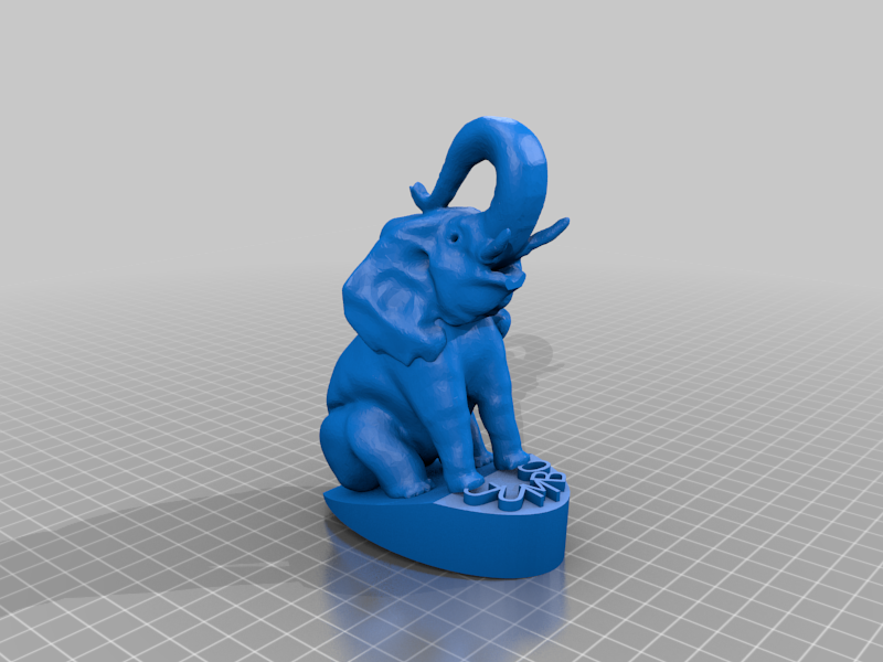 Elephant Sitting on Stand (No Support) Pen Holder