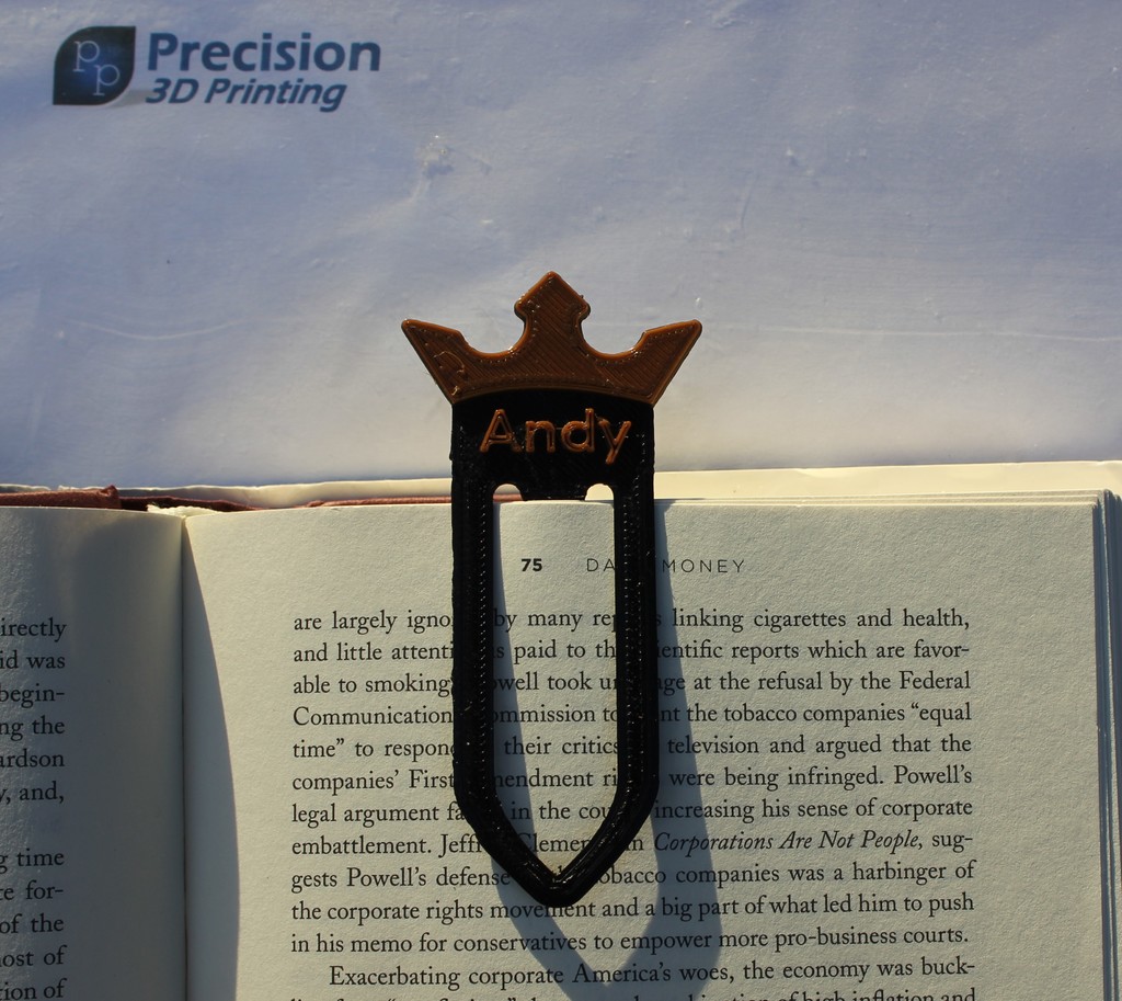 Personalized King Crown Bookmark