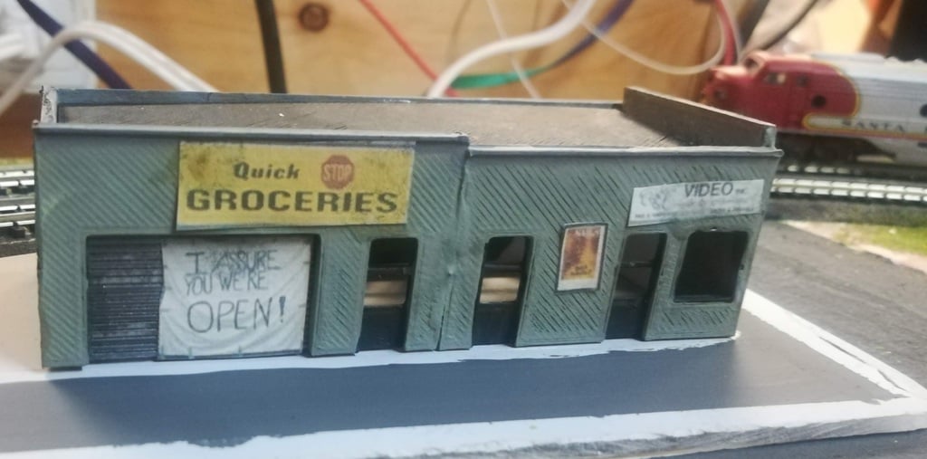 Quick Stop and Video Store N scale