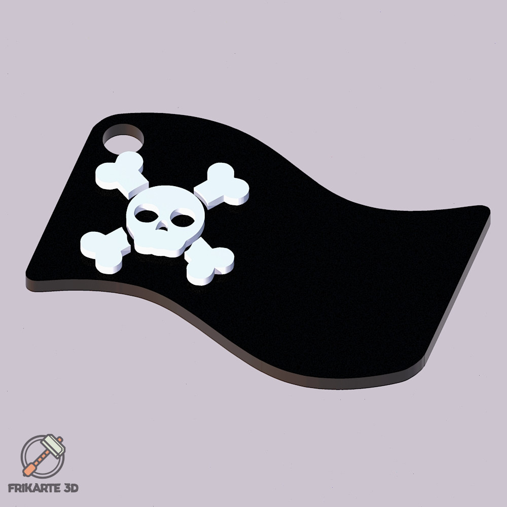Personalizable Pirate Birthday Party Keychain