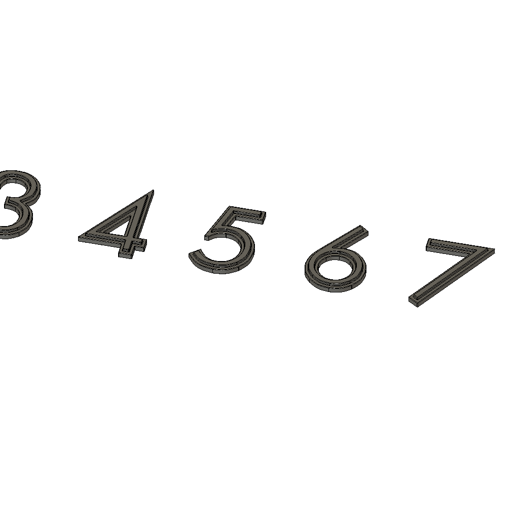 Home Address Numbers - Futura Typeface