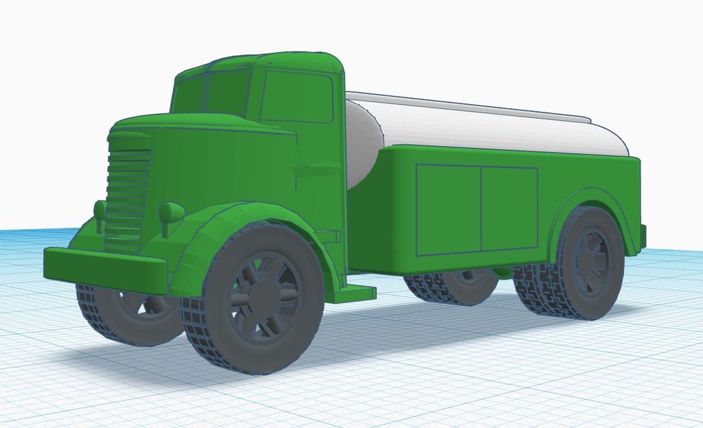 N Scale 1945 GMC COE Tank Truck Body and Chassis