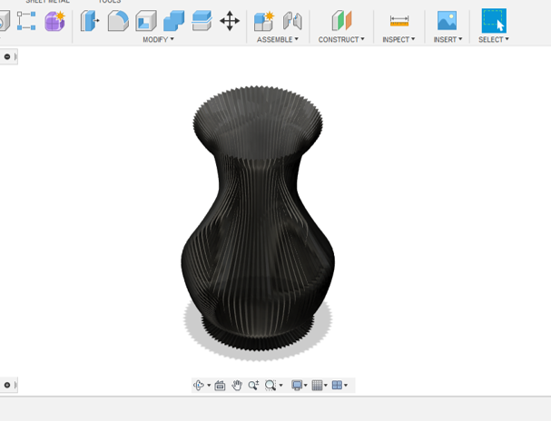 Ridged Vase