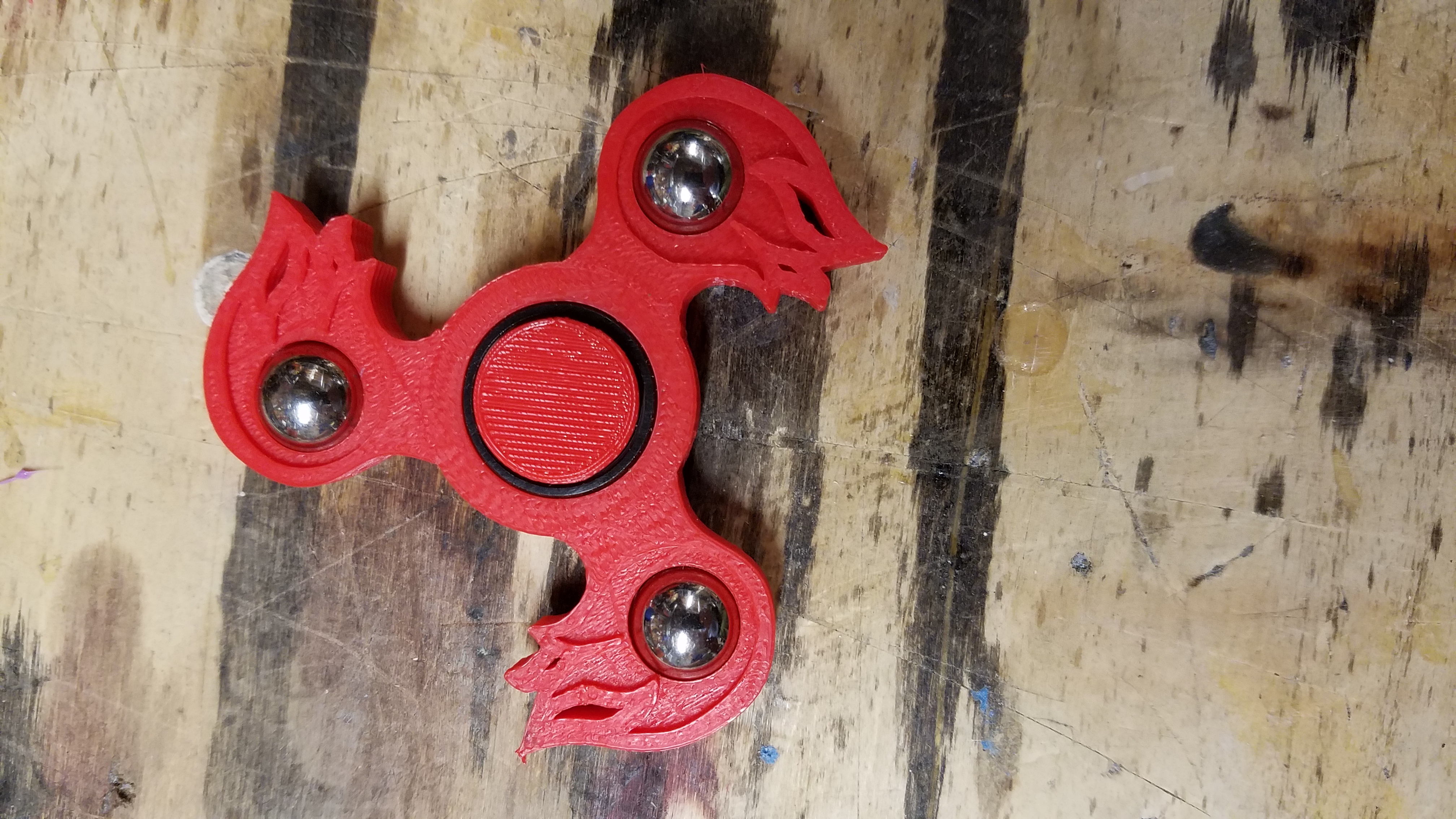 Fire Spinner with 1/2 inch ball bearings
