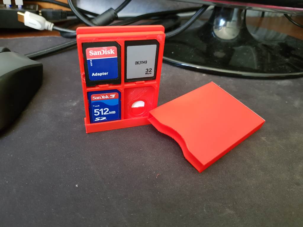 "SD and Micro SD Card Case" Case Remix for SD + Combo Holder