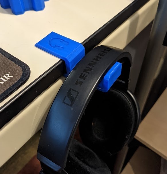 Headphone holder desk clip 20mm
