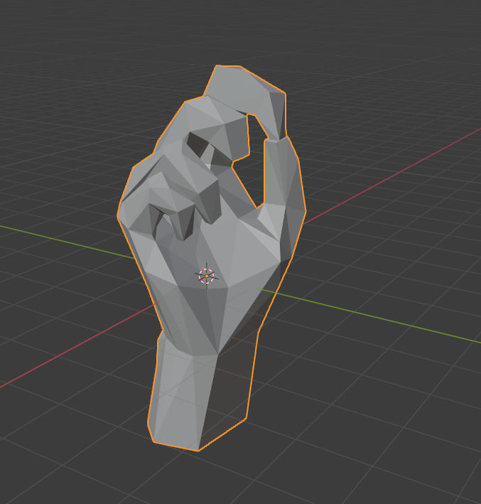 Low-Poly Hand Sculpture