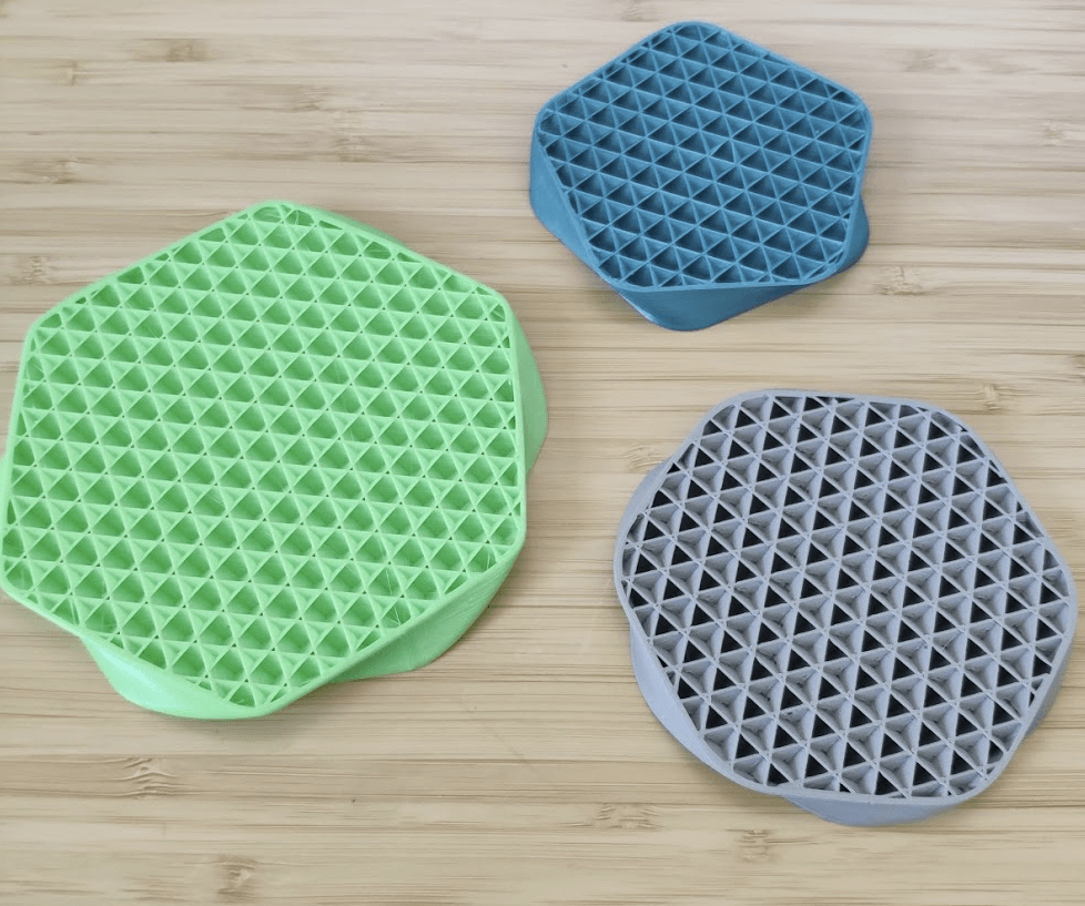 Coaster with infill pattern