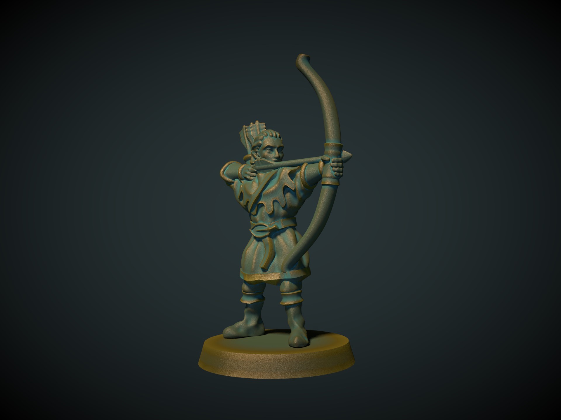 Image of Elf archer 28mm (no supports needed)