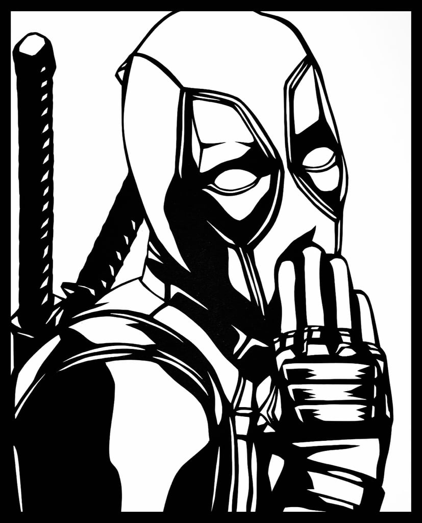 Deadpool stencil 23