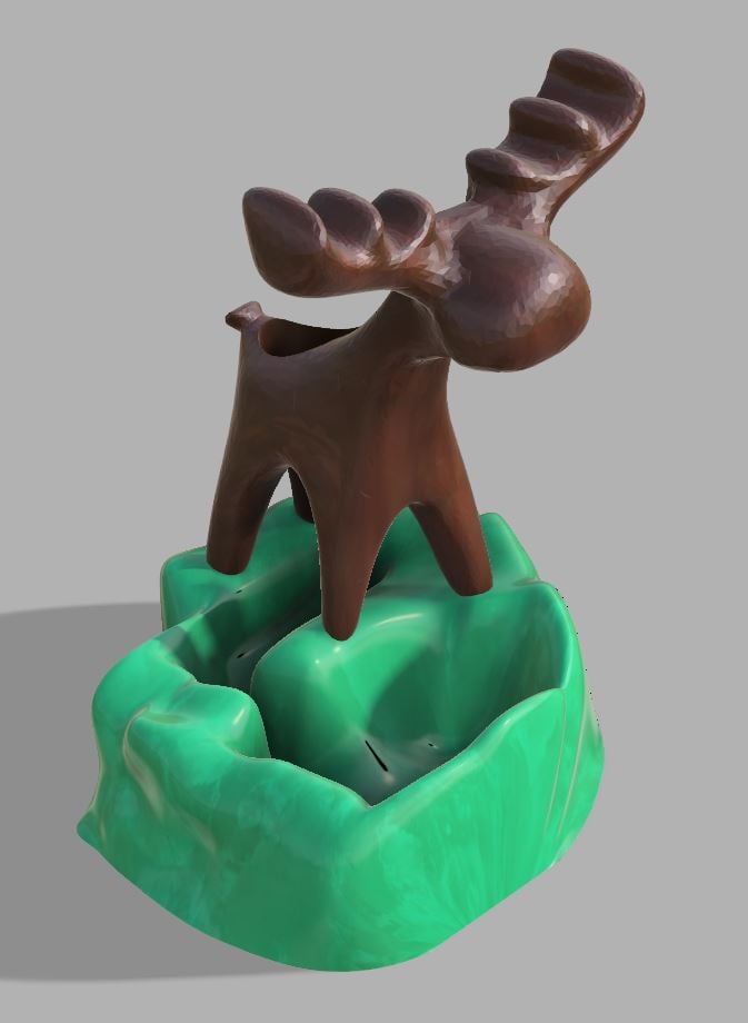 Moose w/ Planter Base - Two-body or Dual-Color model